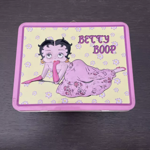 Betty Boop Tin Lunch Box Pail Figure gift vtg Embossed vtg