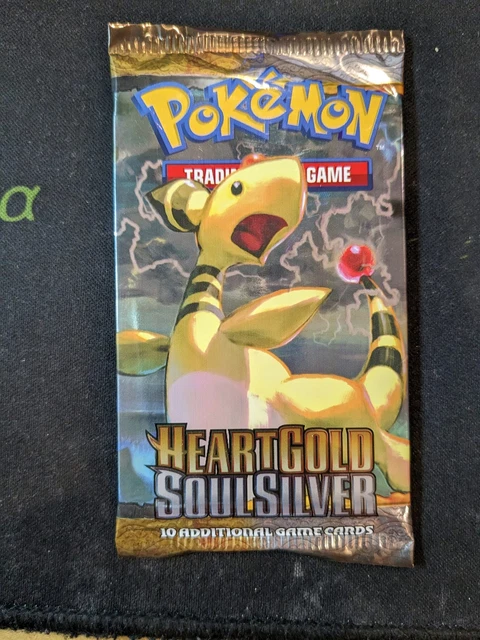 1x Heart Gold Soul Silver Ampharos Booster Pack Pokemon Cards SEALED, UNWEIGHTED
