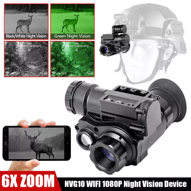 NVG10 1080P Helmet Monocular Night Vision Goggles WiFi Hunting Device 2