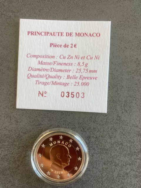 Pièce officielle 2 euros Monaco 2010 BE - Prince Albert II 3