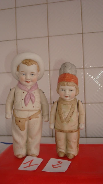 Poupée Ancienne Mignonnette – Bois, Biscuit, 18 Cm, Années 1900