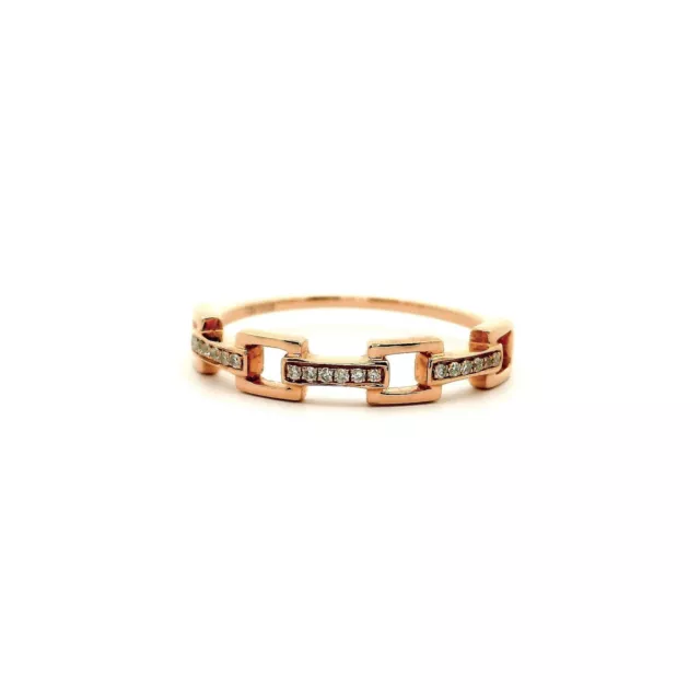 Diamant Ring Kette 750er 18k Rosegold 18 Brillanten Goldring Schmuck NEU