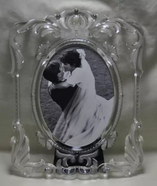 Mikasa Crystal Wedding Picture Frame Princess 8.5x11 SA751 Germany 5x7 Oval