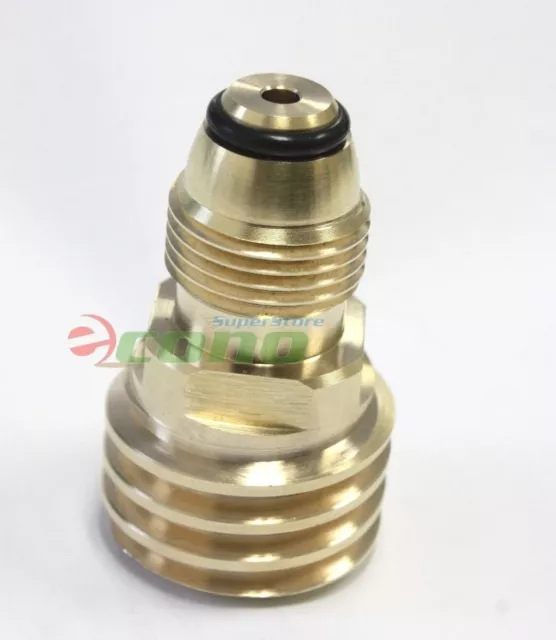 Converts Propane LP TANK POL service valve to QCC (Type 1) outlet  Brass Adapter 2