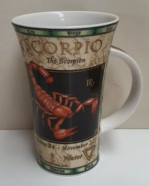 Dunoon Fine Stoneware Zodiac Scorpio Glencoe Shape Mug Designed by Jack Dadd