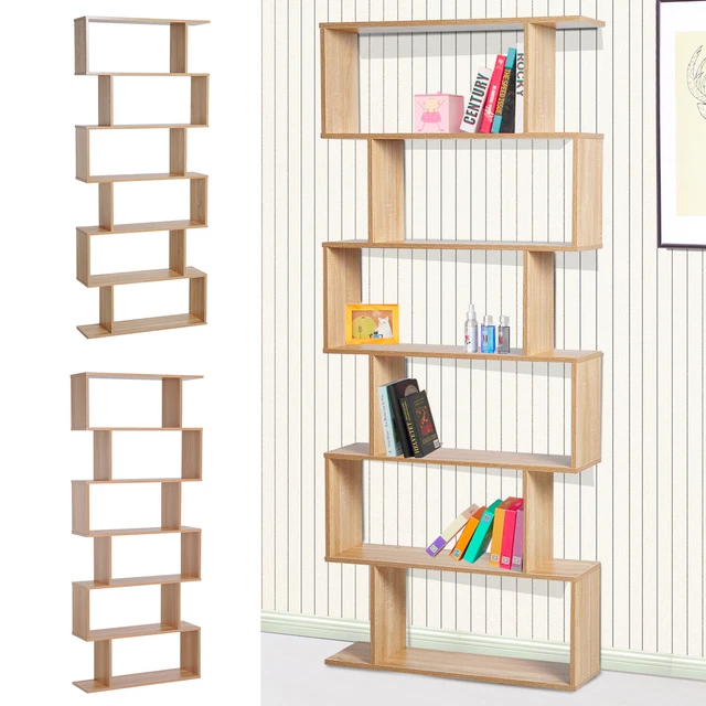 6-TIER STORAGE SHELF Modern S-Shape Design Stand Unit Storage Display ...