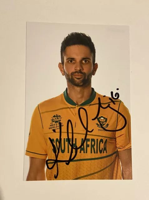 Keshav Maharaj - SOUTH AFRICA CRICKET SIGNED 6X4 PHOTO