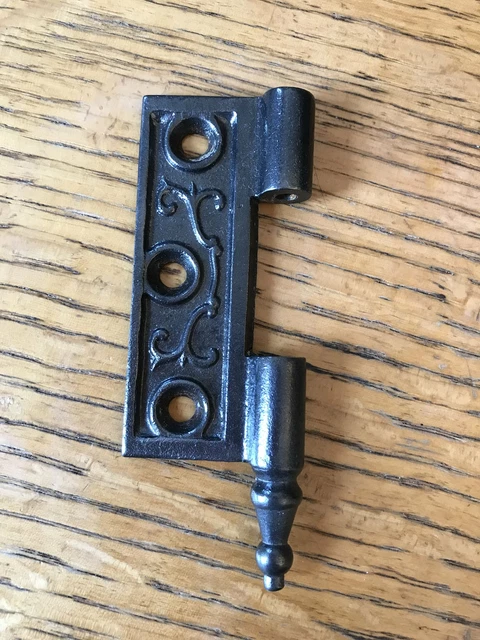 Antique Cast Iron  Door Hinge, Left Half Only - 3" x 2½"