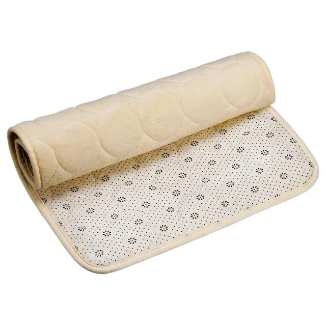 Tappeto da bagno in pile corallo 15,7"" x 24"" tappetini lavabili antiscivolo - marrone chiaro