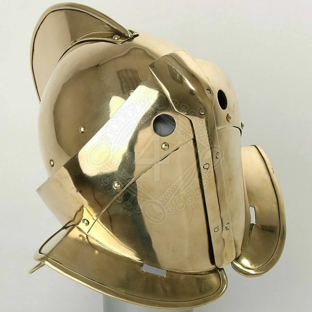 PURE BRASS GLADIATOR Helmet fully wearable Warrior Handcrafted Medieval