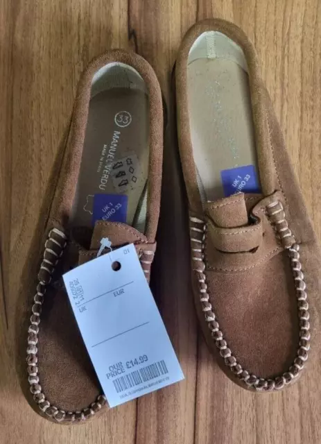 MANUEL VERDU BROWN Loafers Size 1 UK 33 Brand New 20.00 PicClick UK