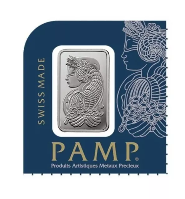1 Gram Platinum Bar PAMP Lady Fortuna Breakable from 25x1g
