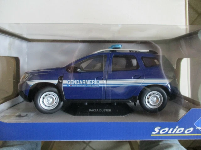 Modèle Réduit 1:18 SOLIDO - Dacia Duster MkII Police Municipale 2019 - Blanc Et Bleu Clair - Neuf