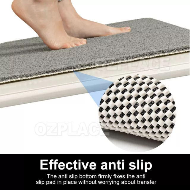 Super Comfy Shower Mat Non Slip Never Stains or Blocks Drain 44x75cm/40x60cm 3