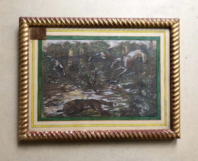 Gravure Chasse Au Renard Et Lévrier – John Leech 1853, Dessin Humoristique Victorien