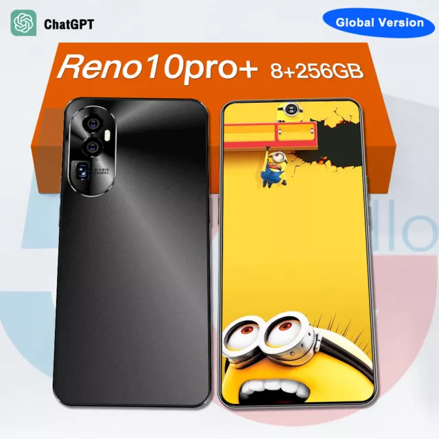 Smartphone 7.3" Android Reno10 Pro+ Factory Unlocked 5G Mobile Phone 8GB+256GB