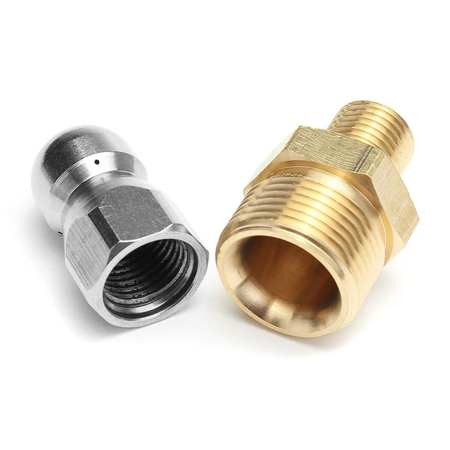 High Pressure Washer Pipe Dredger Nozzle Sewer Cleaning Drain Attachment M22 F14