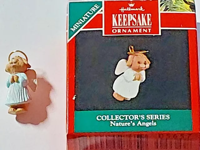 Hallmark Keepsake Ornament Miniature 1991 Nature's Angels in Original Box