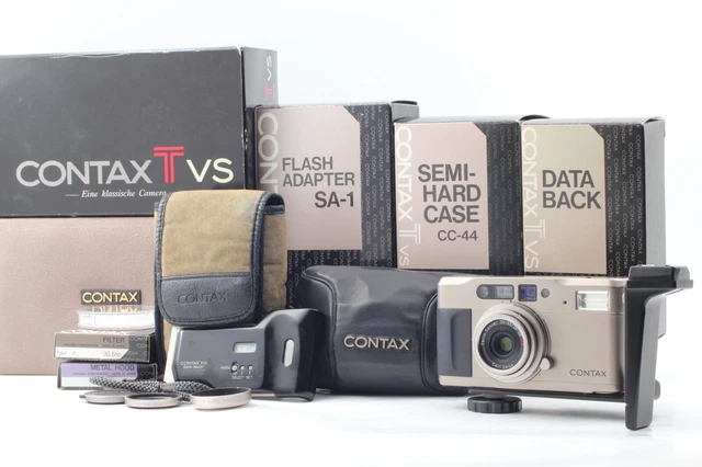 ALL BOX [MINT in CASE] Contax TVS 35mm Point & Shoot Film Camera From Japan N464