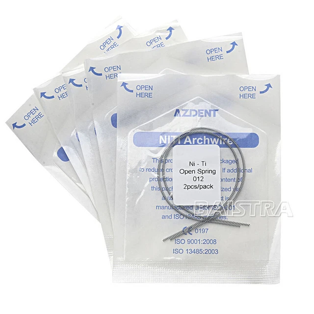 5Pack AZDENT Dental Orthodontic Niti Open Coil Spring 0.012*180mm