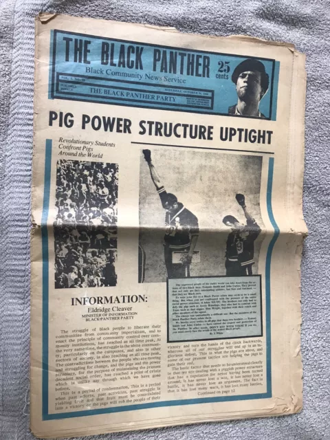 Black Panther Newspaper Oct 26 1968