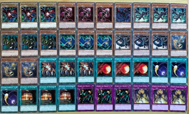 Yu-Gi-Oh! Mazzo DRAGO NERO OCCHI ROSSI [40 CARTE] DECK COMPLETO & 100% ITALIANO