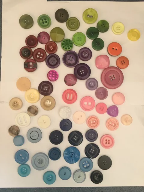 Buttons Joblot Assorted Sizes Colours. Statement Items. Sew Craft Scrapbook 182g