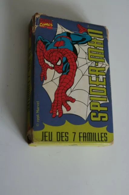 JEU DES 7 FAMILLES SPIDER-MAN 1996 MARVEL COMICS CHARACTERS spiderman carta mund