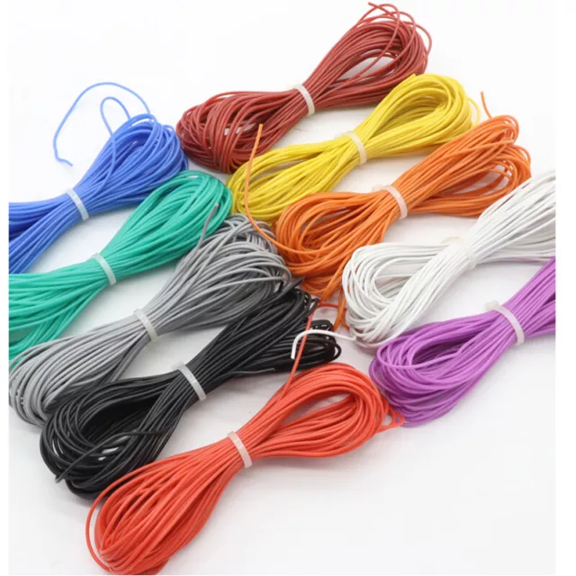 100 metros 18AWG ~ 30AWG color UL estándar americano alambre de silicona suave estaño cobre