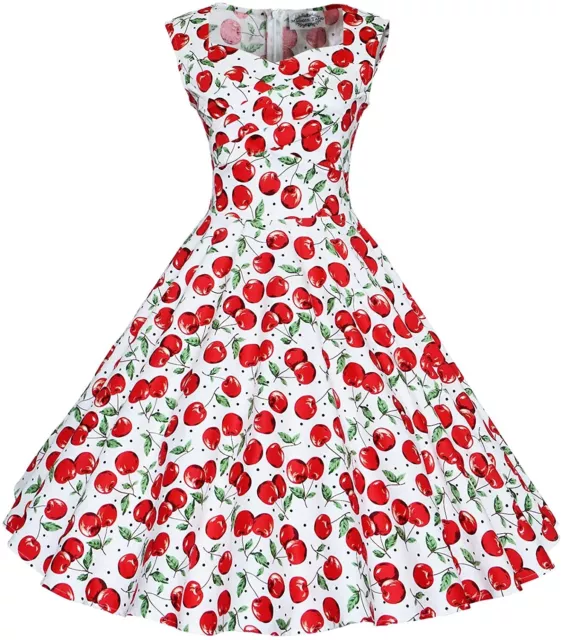 Maggie Tang  Cherry Print  Swing Rockabilly  Circle Dress Size XXL Runs Small