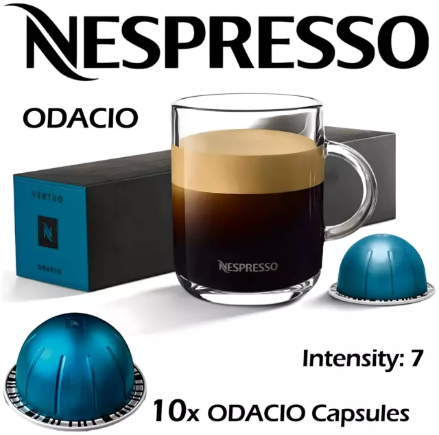 Pack of 10 Nespresso Genuine Vertuo Line Coffee Machine Capsules Pods, ODACIO