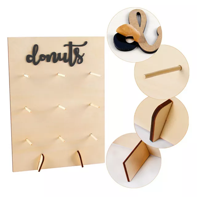 Donut-display-ständer Stabil Unlackiert Diy-donut-display-rack Aus Holz