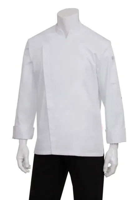 NEW Chef Works BCMC010WHT2XL Men's Lansing White Chef Coat 2XL #9511