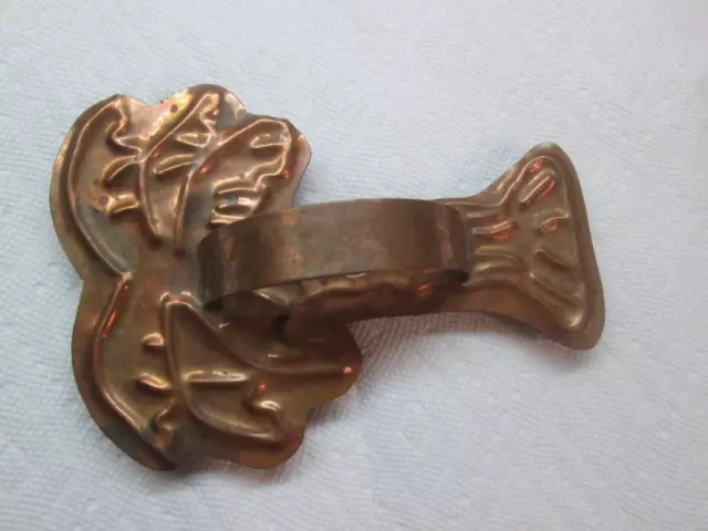 vintage LARGE UNBRANDED  copper cookie cutter PALM TREE 7" X 5" HTF