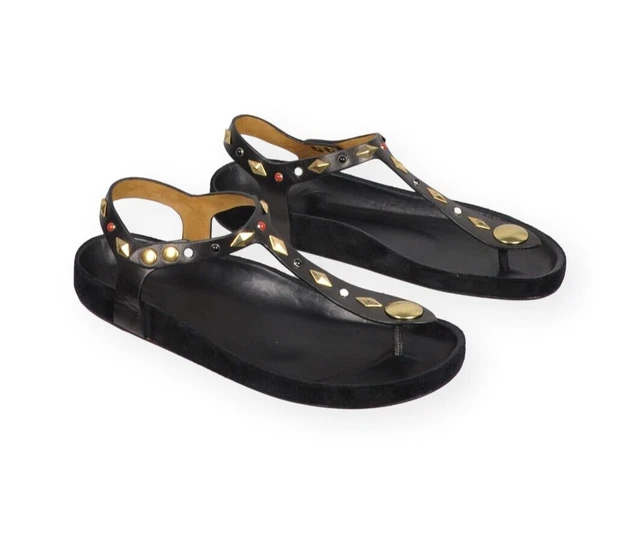 Sandales Isabel Marant Pointure 40/41 - Modèle Noir En Coton, Occasion