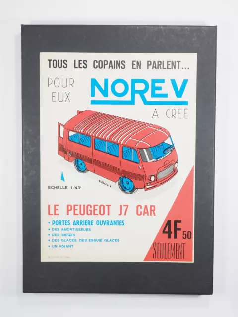 NOREV - RARE Affichette Revendeur Originale - Peugeot J7 Car - 1