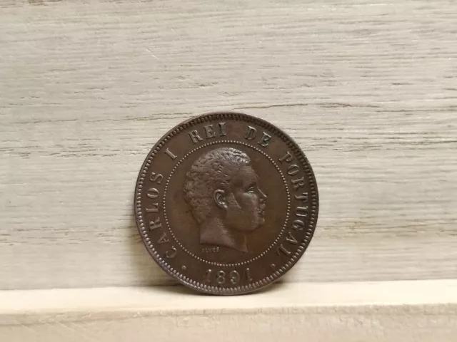 1891 20 Arroz Portugal Coin