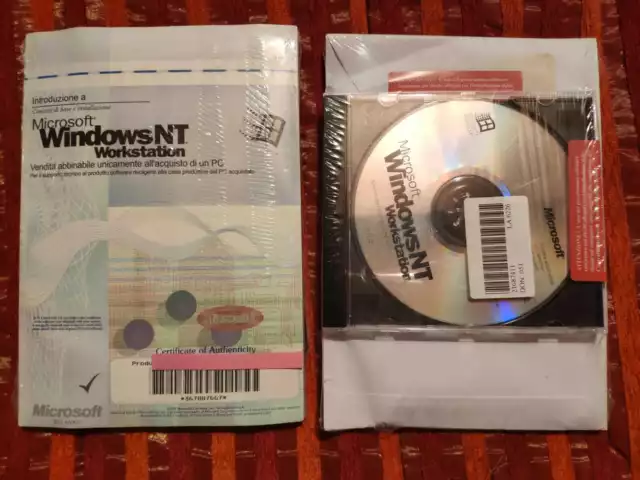 Microsoft Windows NT ITA workstation manuale + cd software + 3 floppy NUOVO