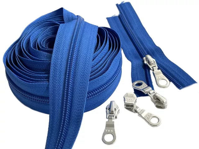 Continuous Chain Zipper YKK #5 Nylon Coil by The Yard - Donut Pull Make-A-Zipper 3