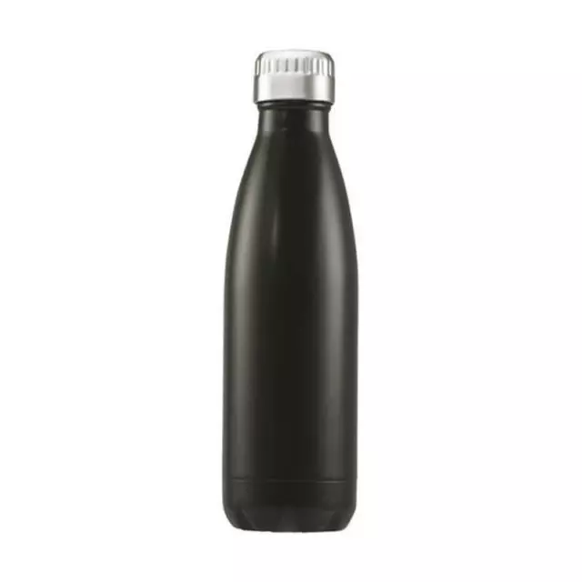 Avanti Fluid Vacuum Twin Wall Insulated Drink Bottle 750ml Matte Black #18991