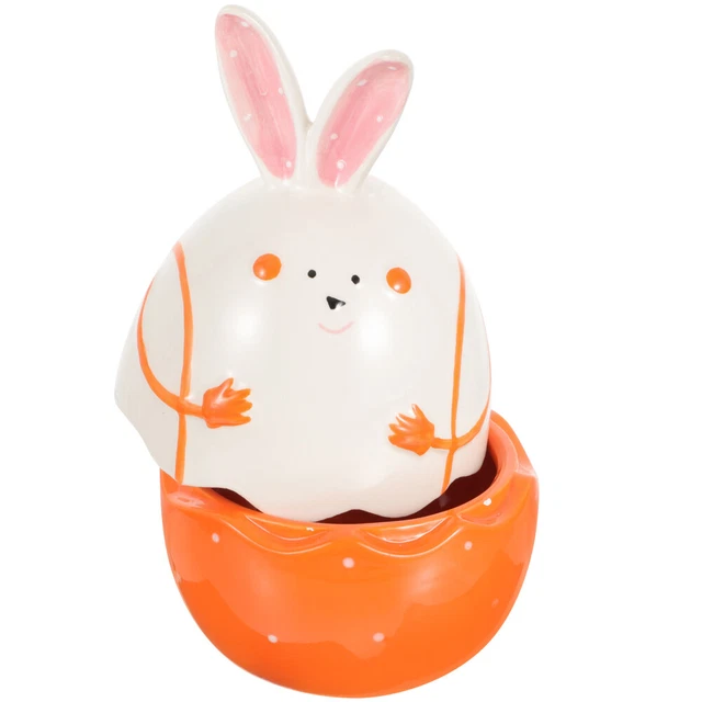 Joli Pot À Biscuits Pot De Lapin De Dessin Animé Décor De Café Porte-bijoux