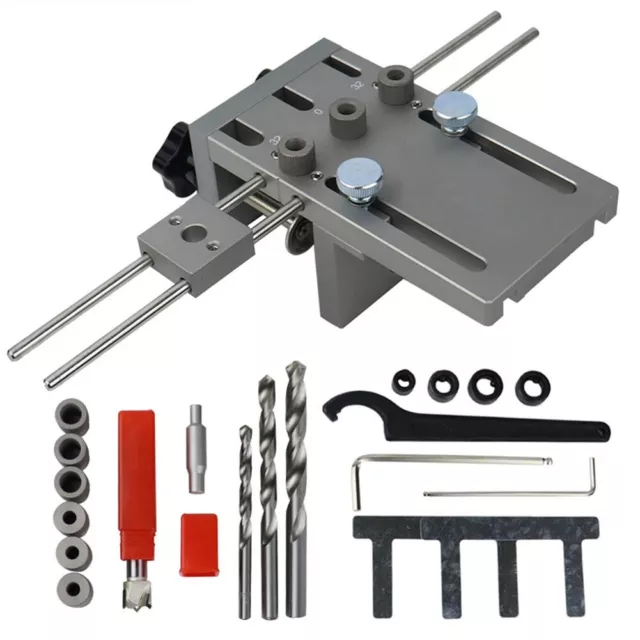 Stable and Durable Woodworking Doweling Jig with 6/8/10mm Drilling Sleeves