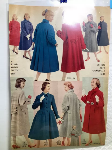 1955 Spiegel Catalog Print Ad Mid Century Modern Deb Teen Beauties & Coro Charms