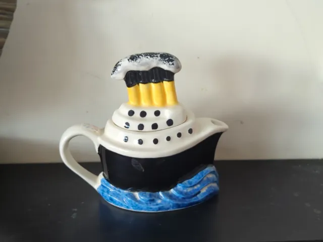 Titanic Teapot by Tony Carter Original Vintage~No Damage 13cm High