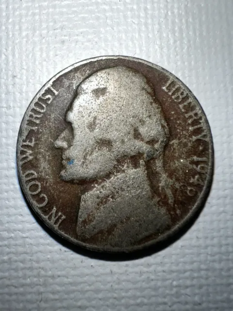 1946 Jefferson nickel; Circulated; No Mint Mark