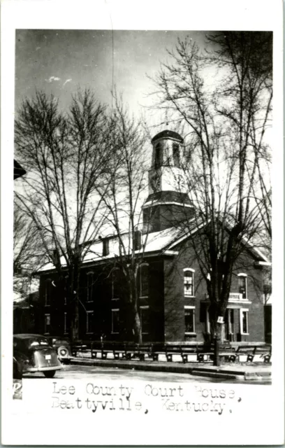 Vtg RPPC 1940s - Beattyville Kentucky KY - Lee County Court House UNP