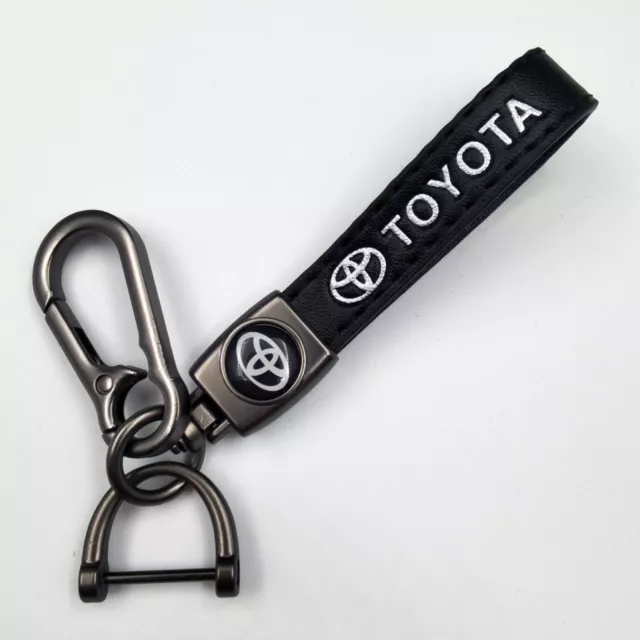 Für Toyota Auto Leder Schlüsselanhänger Lanyards Embleme Keyring Metall