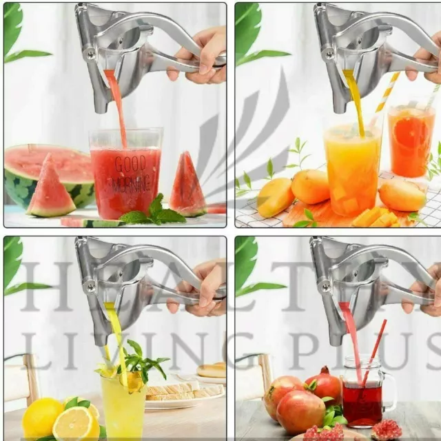 Manual Fruit Juicer Stainless Steel  Hand Juice Press Squeezer 3