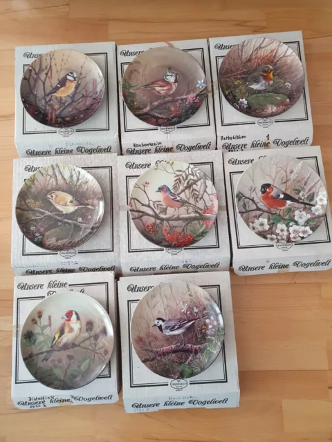 8 Stück Sammelteller Von Tirschenreuth "Unsere Kleine Vogelwelt "