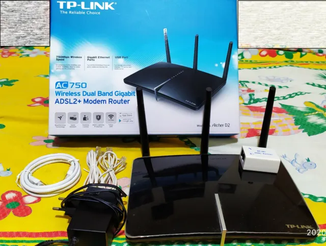 TP-LINK ARCHER D2 AC750 Modem Router ADSL2+...pari al Nuovo!!!